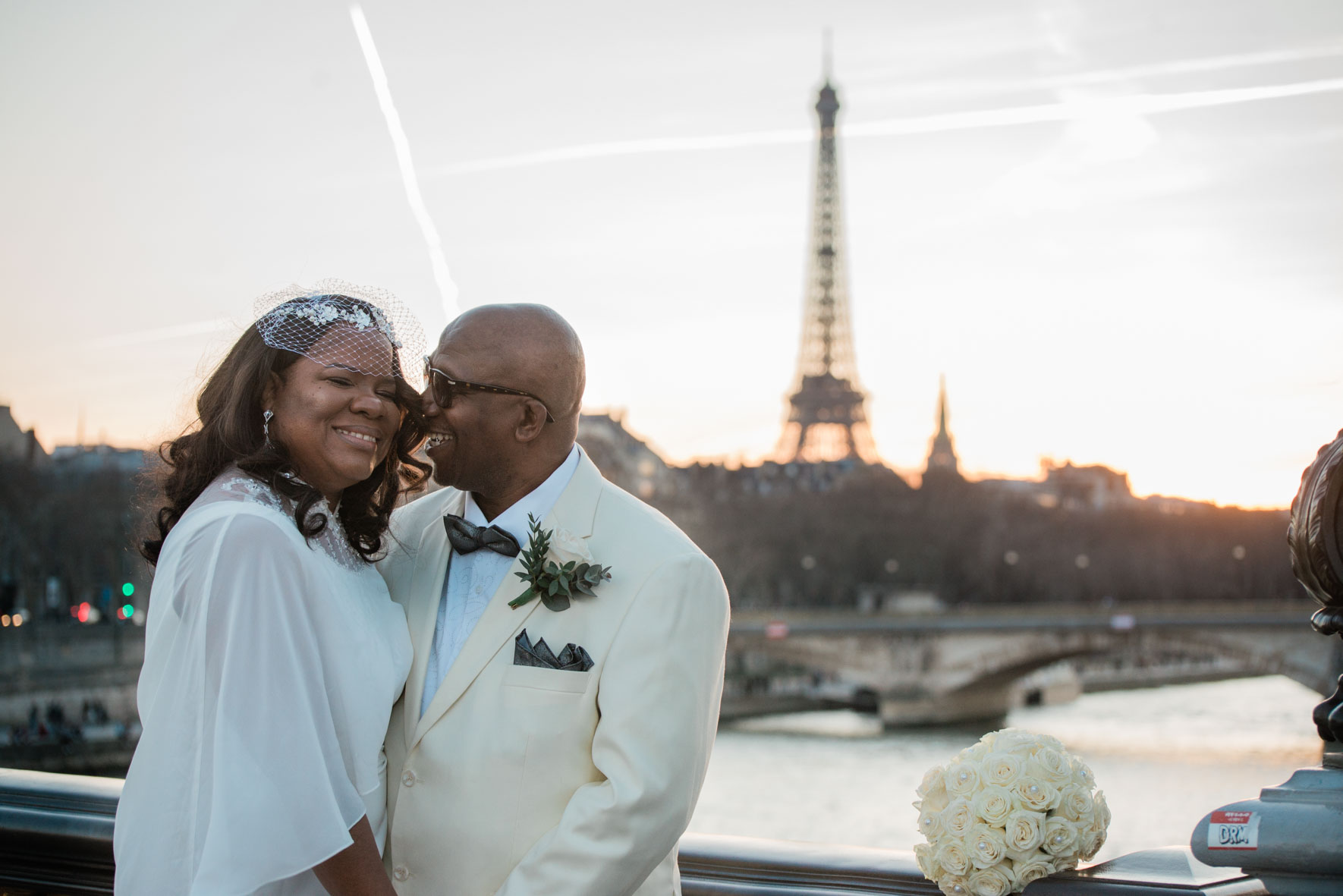 Destination wedding in Paris shot